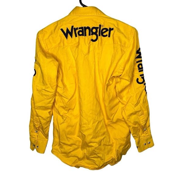 VTG Wrangler 2000 Rodio Yellow Button Down Shirt - Picture 2 of 4